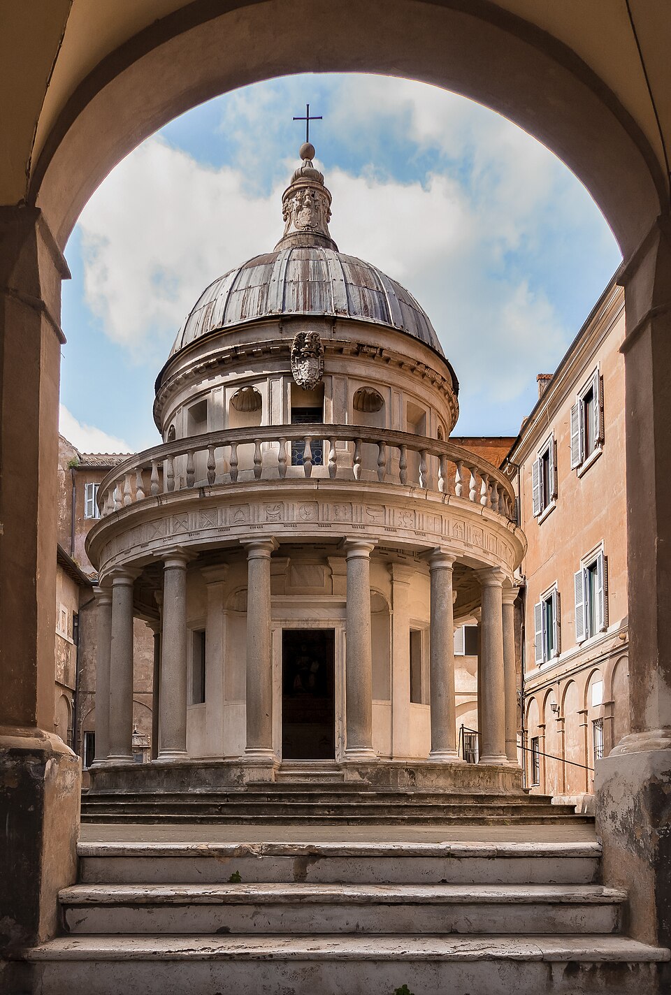 Classical Renaissance palazzo facade with symmetrical proportions