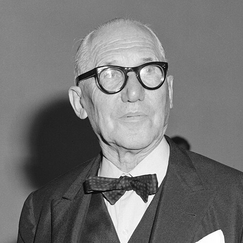 Photograph of Le Corbusier in his later years