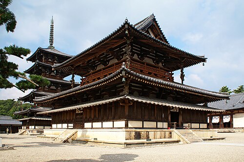 The pagoda and Golden Hall of Hōryū-ji, the world's oldest wooden buildings, in Nishioka's care for decades.