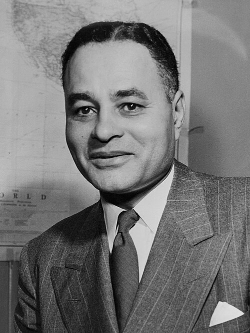 Photograph of diplomat and Nobel laureate Ralph Bunche.