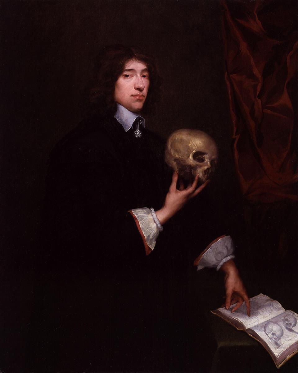 Portrait of William Petty, inventor of political arithmetic — estimating national wealth from records.