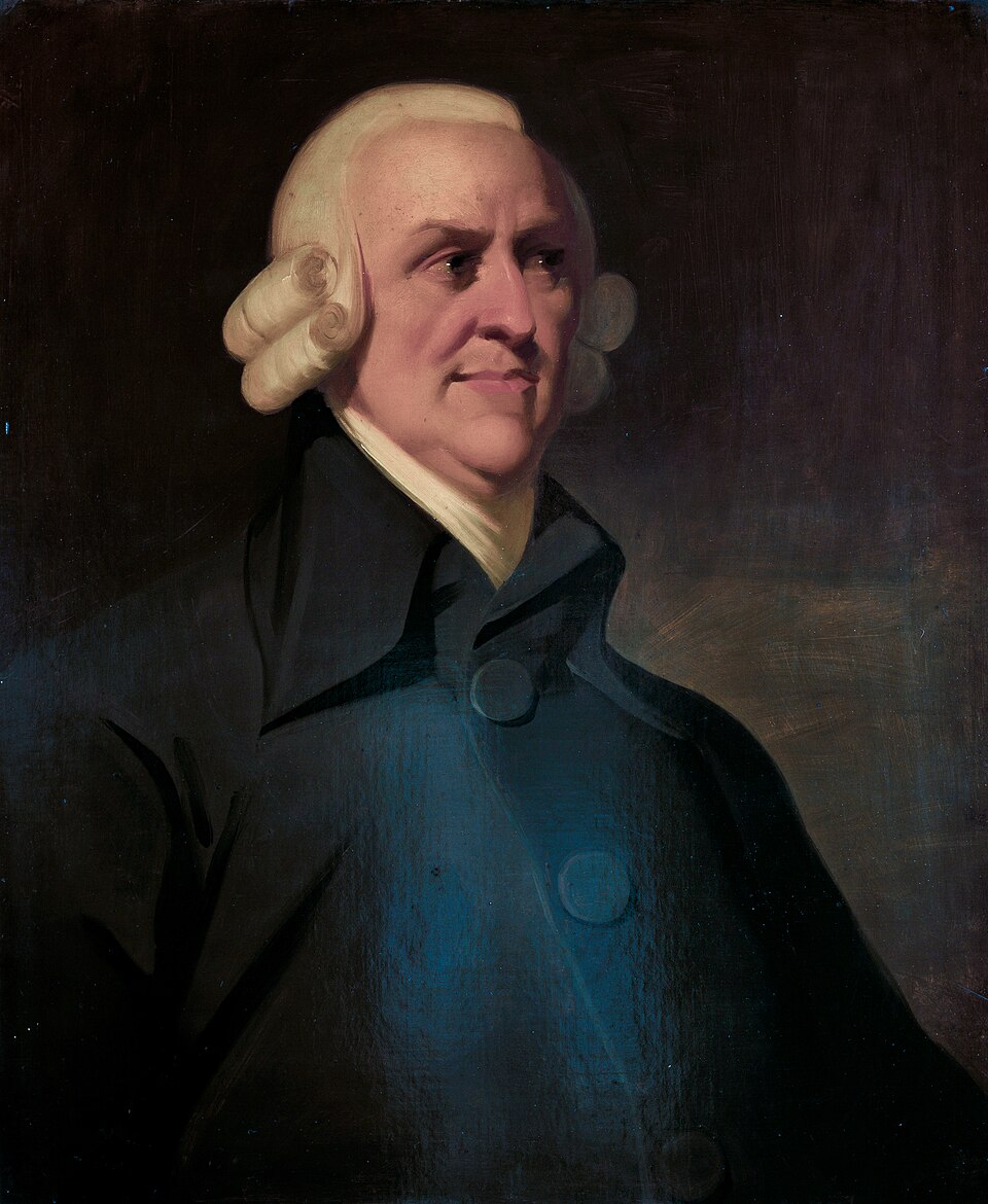 Portrait of Adam Smith, author of The Wealth of Nations.