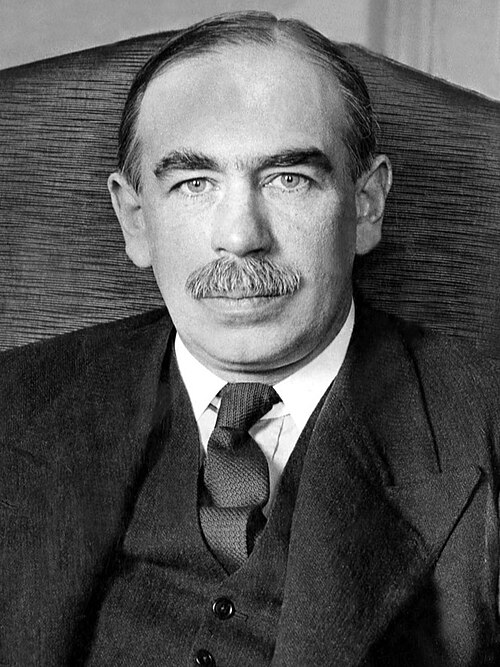 Photograph of John Maynard Keynes, founder of macroeconomics.