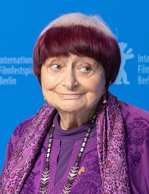 Portrait photograph of Agnès Varda