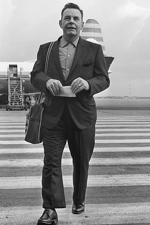Photograph of Red Adair, the oil well firefighter.