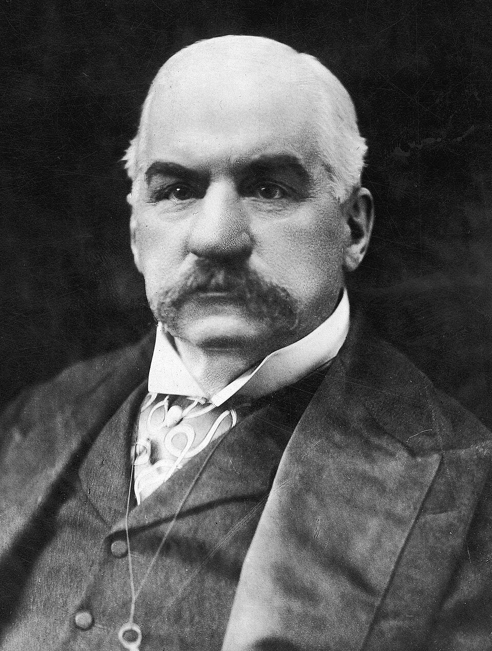 Portrait of J. Pierpont Morgan, the dominant American financier of the Gilded Age.