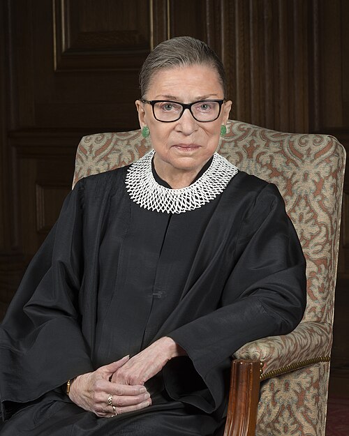 Official portrait of US Supreme Court Justice Ruth Bader Ginsburg.