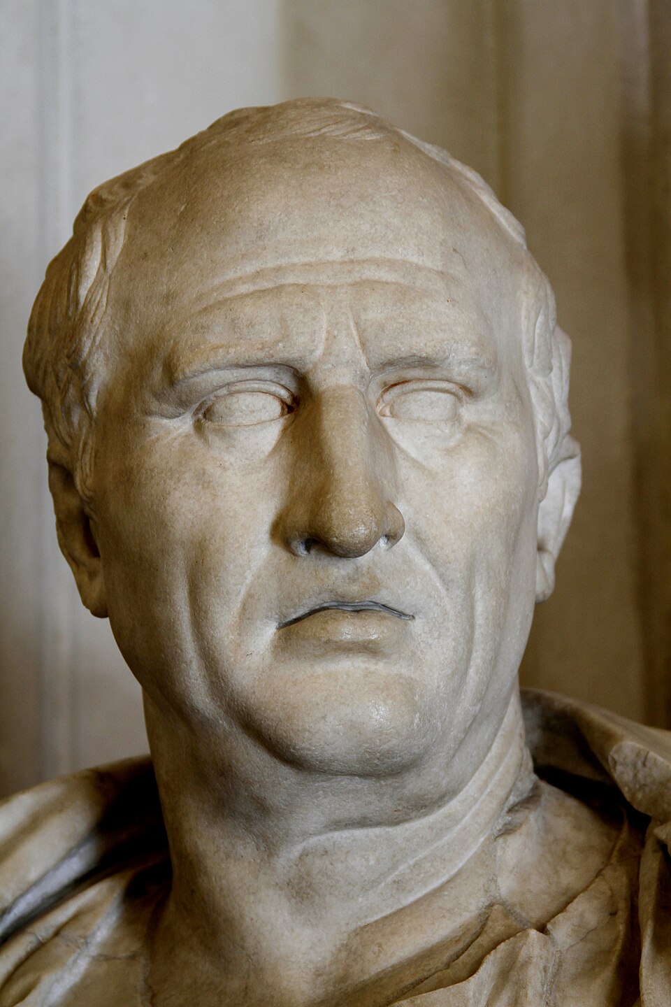 Marble bust of the Roman advocate and orator Cicero