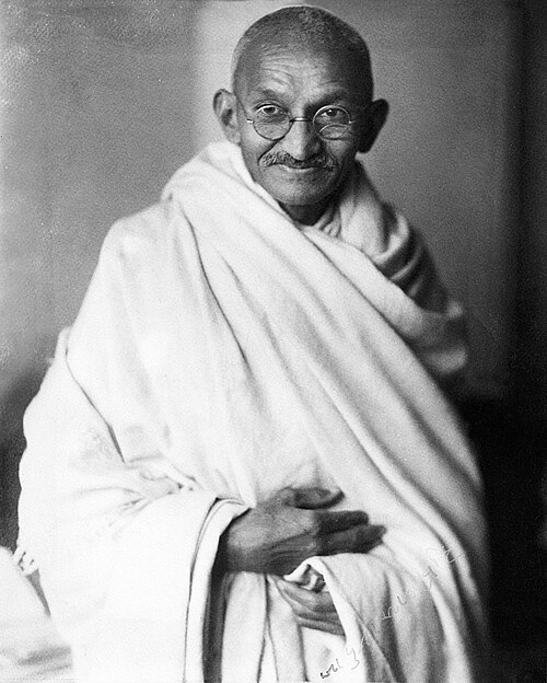 Photograph of Mohandas Gandhi as a young barrister