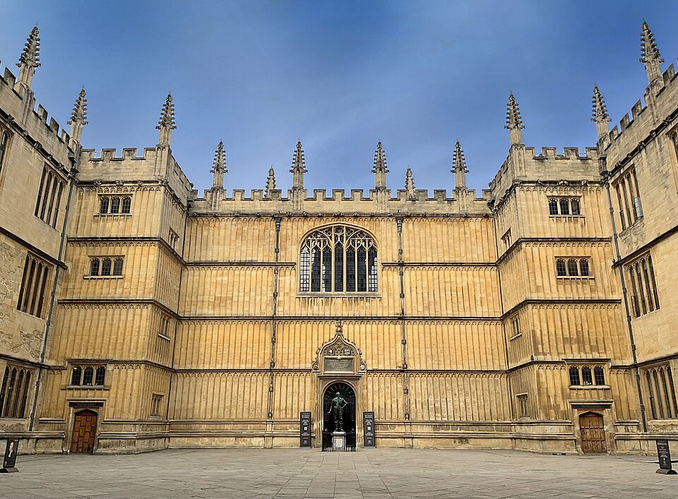 The historic reading rooms of the Bodleian Library at the University of Oxford.