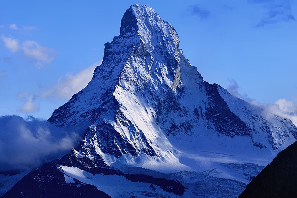 The Matterhorn above Zermatt, scene of the 1865 disaster.