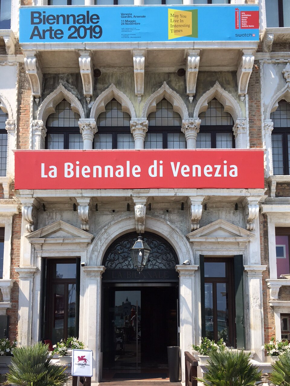 Exhibition pavilions at the Venice Biennale, the oldest recurring international art exhibition.