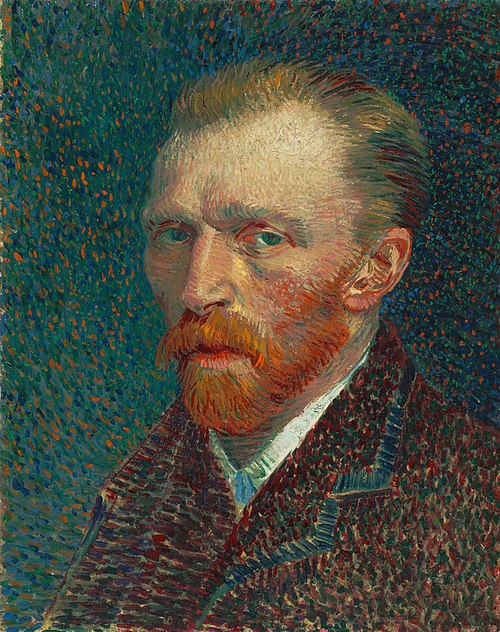 Self-portrait painting by Vincent van Gogh.