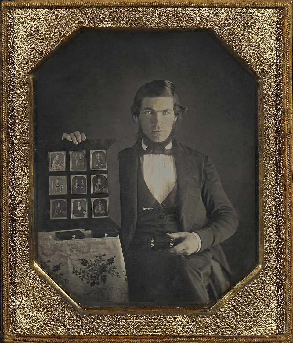 A cased daguerreotype portrait from the mid-nineteenth century.