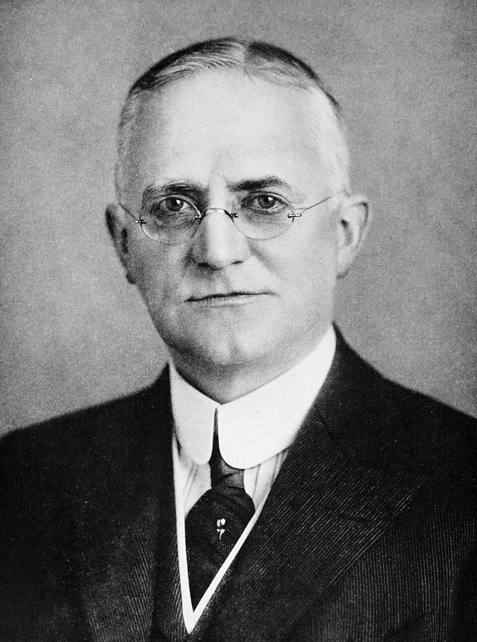 Portrait of George Eastman, founder of Kodak.