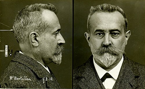 Portrait of Alphonse Bertillon, creator of the anthropometric identification system.