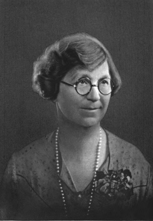 Portrait of Alice Stebbins Wells, the first sworn policewoman in the United States.