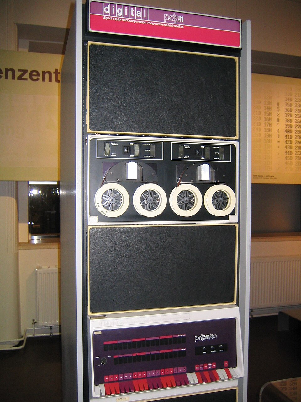 A PDP-11 minicomputer, the machine most associated with early Unix