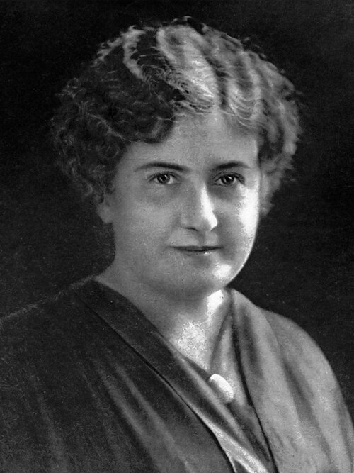Photograph of Maria Montessori, physician and founder of the Montessori method.
