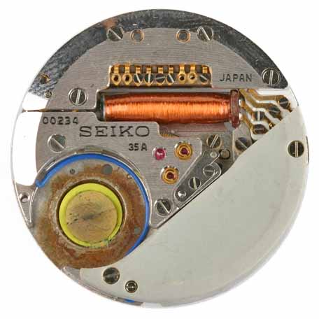 Early quartz wristwatches of the type that overturned the mechanical watch industry in the 1970s.